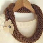 Brown Knitted Necklace - Ready To Ship