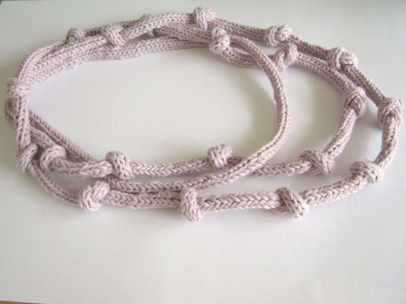 Lavender Necklace - Eco Knitted Necklace - Ready To Ship